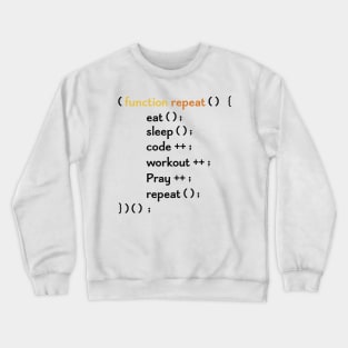 Funny Computer Science coding Eat Sleep Code / funny programming design / coding gift idea / increment and progress coding idea Crewneck Sweatshirt